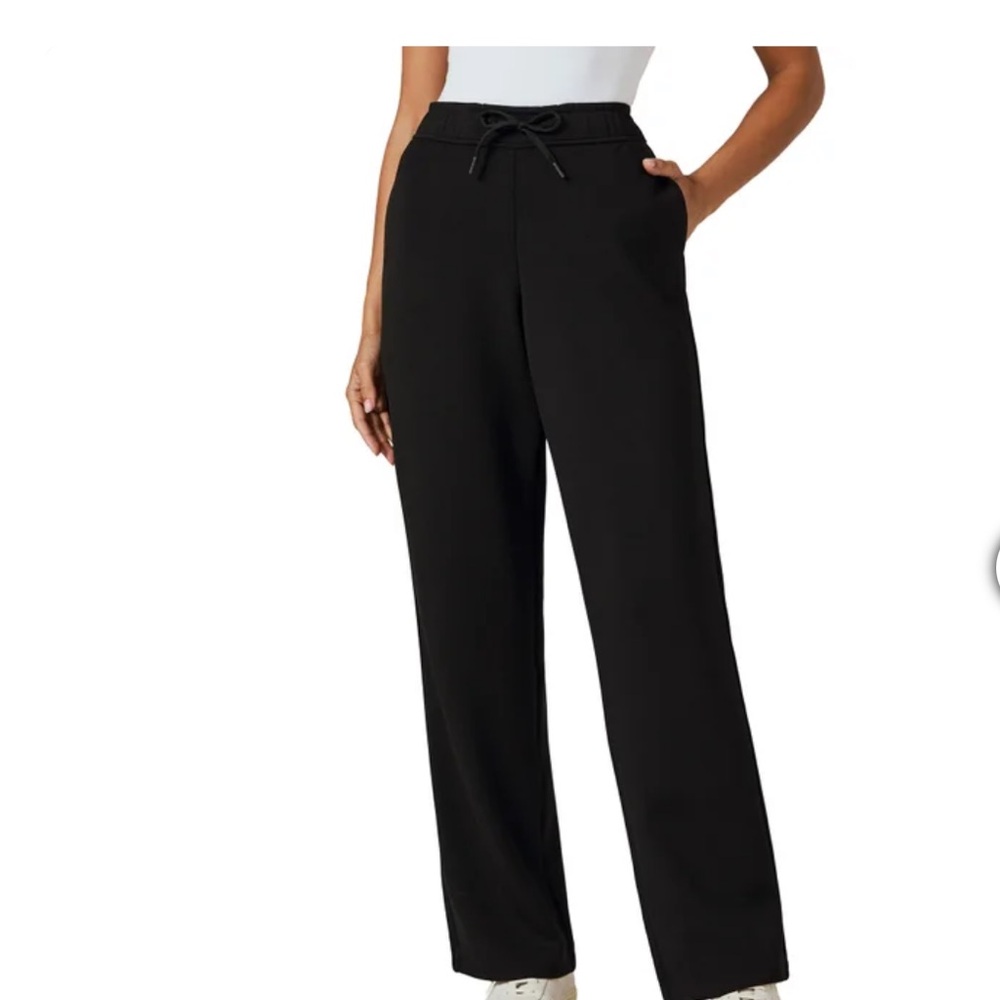 Infinity straight leg pants Black Wide-Leg Drawstring Pants